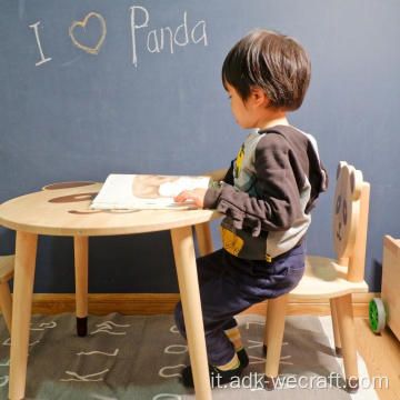 Set di tavoli in legno di Panda Design creativo per bambini